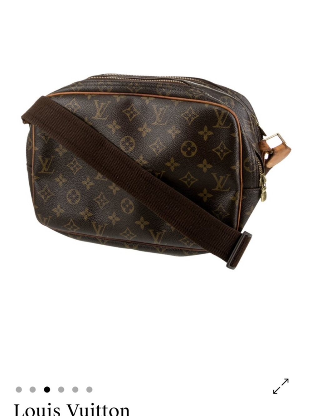 Louis Vuitton Monogram Canvas Crossbody Bag in Brown reporter monogram PM vintag - Picture 4 of 8